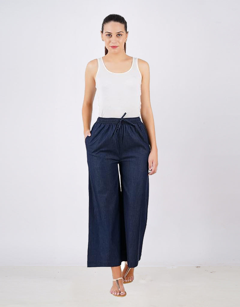 Denim Palazzo Pant
